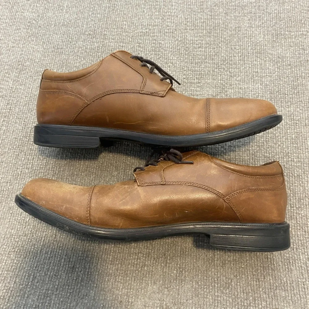 Rockport Shoes Mens Size 12 Brown Leather Derby Dress Waterproof V81479